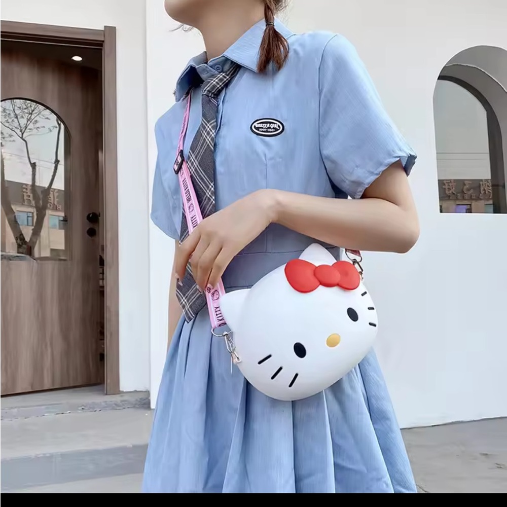 Hello Kitty Red and White Crossbody Bag